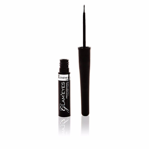 Rimmel London Glam'eyes professional nestemäinen silmänrajauskynä #001 - musta | Vuodevaatteet.fi