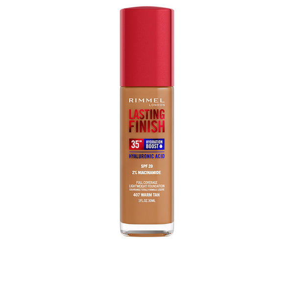 Rimmel London Lasting finish hydration boost spf20 #407-warm tan 30 ml | Vuodevaatteet.fi