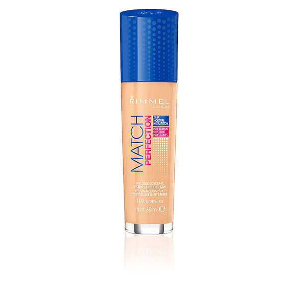 Rimmel London Match perfection foundation #102 - vaalea nude | Vuodevaatteet.fi