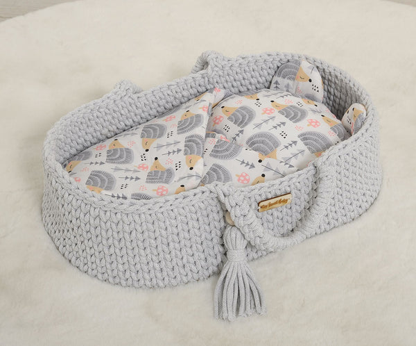Puppe Schlafsack - Hedgehogs Grey
