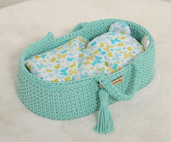 Schlafsack Puppe - Butterflies Mint