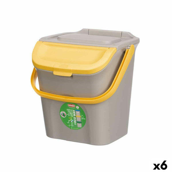 Stefanplast Ecoway Pinottava Jäteastia 28L Keltainen/Harmaa