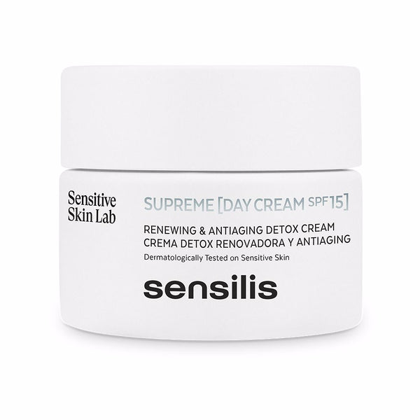Sensilis Supreme päivävoide spf15+ detox uudistava ja anti-aging 50 ml | Vuodevaatteet.fi