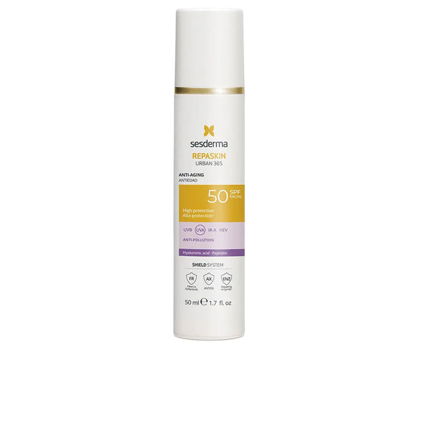 Sesderma Repaskin urban 365 ikääntymistä ehkäisevä aurinkosuoja spf50 50 ml | Vuodevaatteet.fi