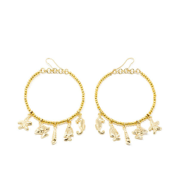 Shabama Formentor Earrings #Shiny Gold 1 U | Vuodevaatteet.fi