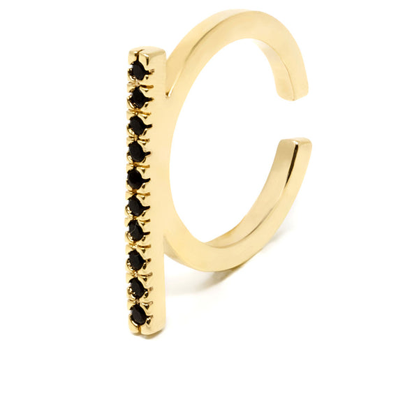 Shabama Manhattan Black Ring #Bright Gold 1 U | Vuodevaatteet.fi