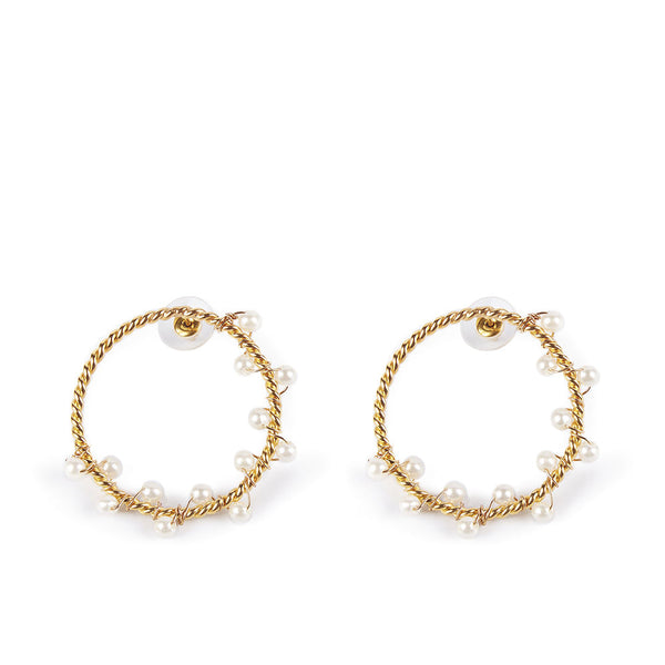 Shabama Shima Earrings #Bright Gold 1 U | Vuodevaatteet.fi