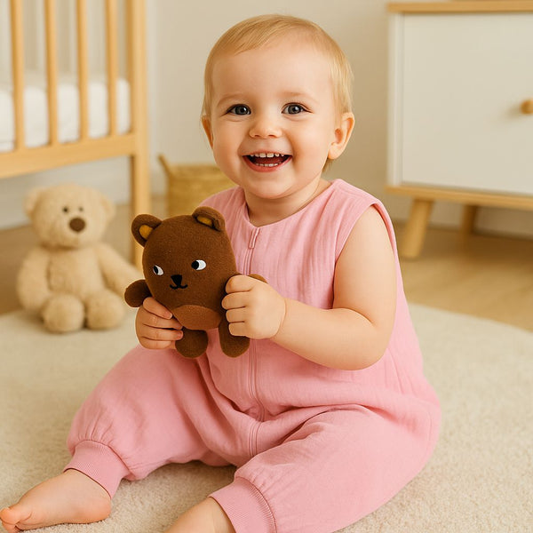 My Sweet Baby - Musliini vauvan unipussi lahkeilla Xl 2–4 vuotta kesäksi Tog 1.0 - pastellinvaaleanpunainen