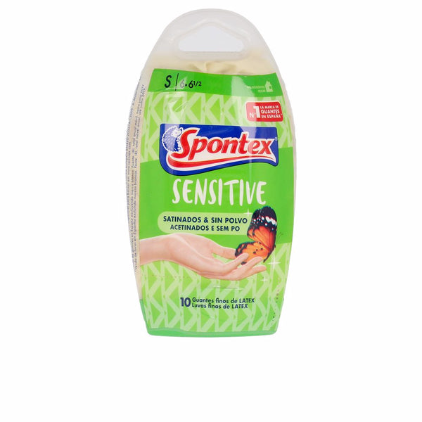 Spontex Latex sensitive sileät puuterittomat käsineet koko s. | Vuodevaatteet.fi