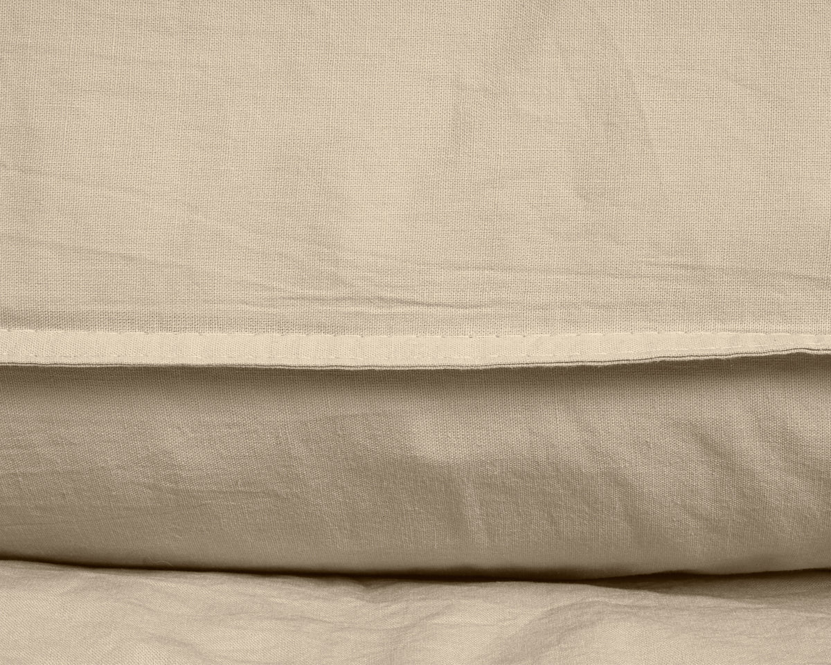 Hiekka puuvilla pussilakanasetti Stone washed