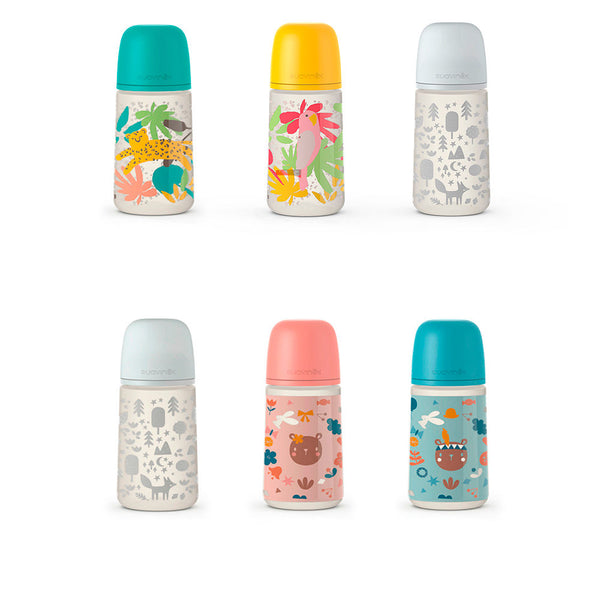 Suavinex Prints pullo fysiologinen tutti m 270 ml | Vuodevaatteet.fi