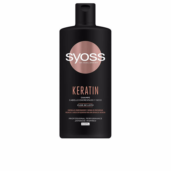 Syoss Keratin shampoo kihara ja kuiva hiukset 440 ml | Vuodevaatteet.fi