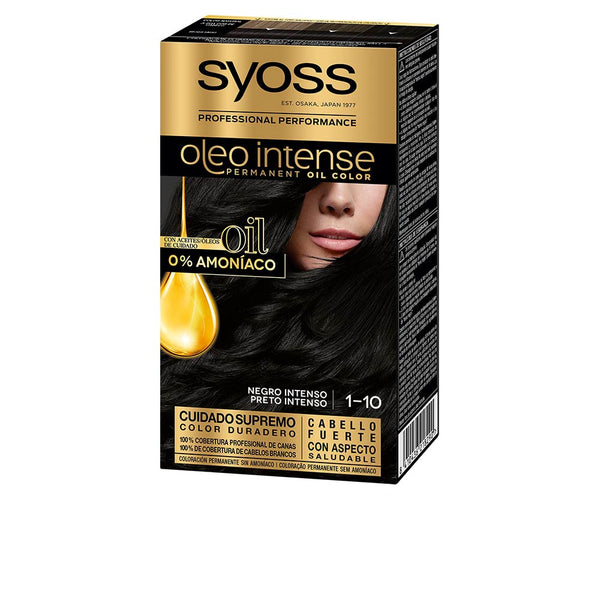 Syoss Oleo Intense kestohiusväri ilman ammoniakkia #1.10-intensiivinen musta | Vuodevaatteet.fi