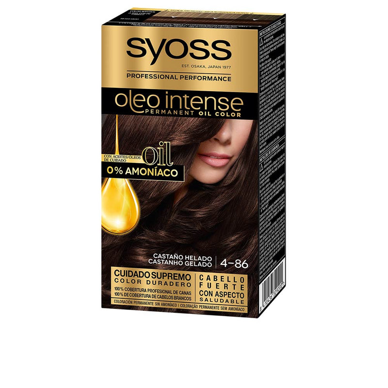 Syoss Oleo Intense kestohiusväri ilman ammoniakkia #4.86-ice brown | Vuodevaatteet.fi