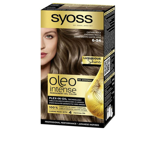 Syoss Oleo Intense kestohiusväri ilman ammoniakkia #6-54 Mocha Brown | Vuodevaatteet.fi