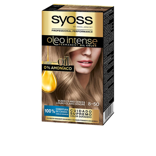 Syoss Oleo Intense kestohiusväri ilman ammoniakkia #8.50-tuhka blondi | Vuodevaatteet.fi