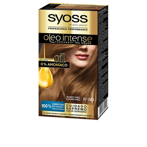 Syoss Oleo Intense kestohiusväri ilman ammoniakkia #8.60-honey blonde | Vuodevaatteet.fi