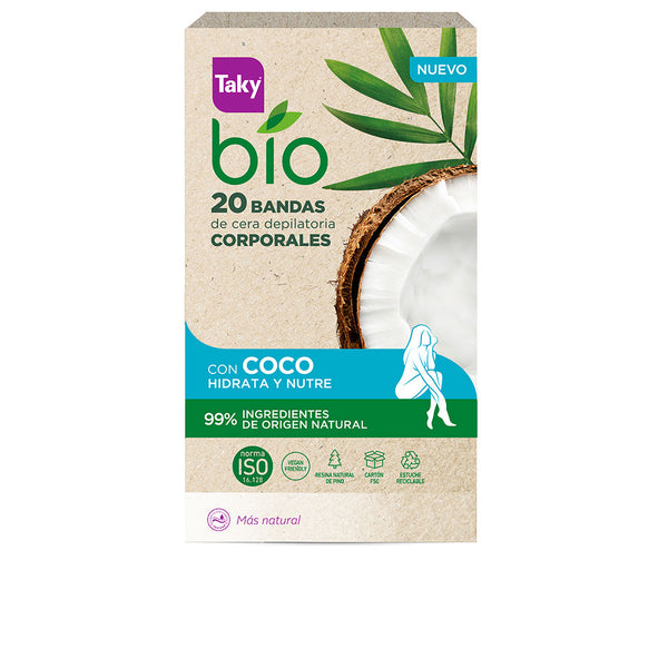 Taky Bio Coco Depilatory Body Wax Strips 20 Units | Vuodevaatteet.fi
