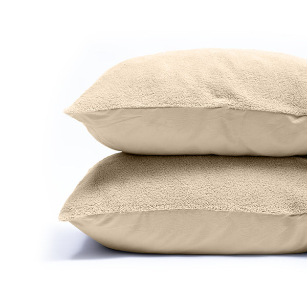 Teddy Tyynyliinat 2pack Taupe - Vuodevaatteet