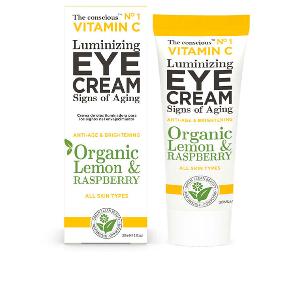 The Conscious Vitamin c heleyttävä silmänympärysvoide luomu sitruuna & vadelma 30 ml | Vuodevaatteet.fi