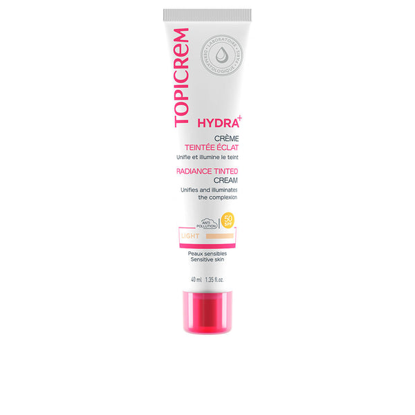 Topicrem Hydra+ sävytetty voide spf50 #light 40 ml | Vuodevaatteet.fi