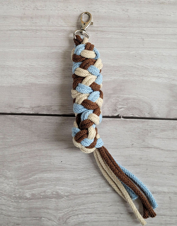 Steckenpferd-Halfterseil – blau/hellbeige/braun