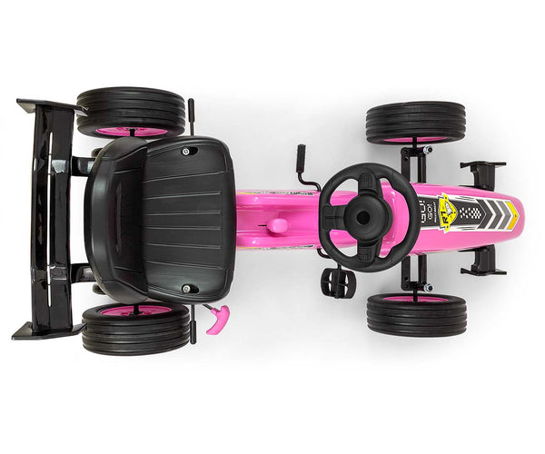 Vaaleanpunainen Karting lasten polkuauto - Rocket - Vuodevaatteet.fi
