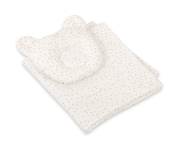 Vauvan Peitto Ja Tyyny - Puuvilla - Teddy Bear - Mini Gold Stars