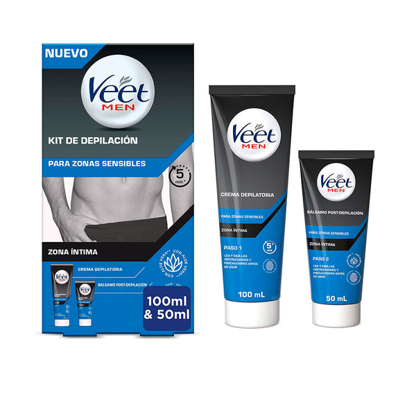 Veet men kit depilación 2 vaihetta herkille alueille 150 ml | Vuodevaatteet.fi