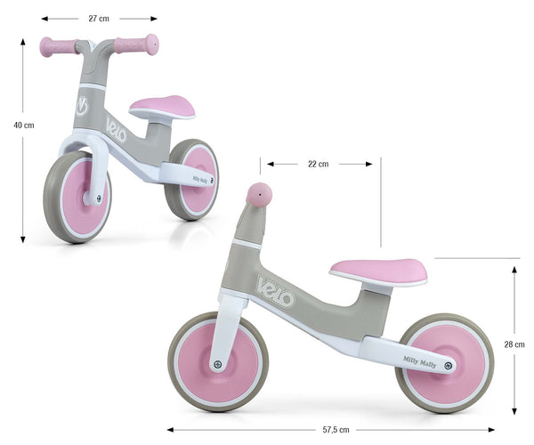Velo Potkupyörä Vaaleanpunainen - Vuodevaatteet.fi
