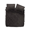 Musta sametti pussilakanasetti Velvet Ruffles