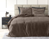 Taupe sametti pussilakanasetti Velvet Uni