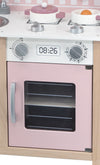 Hölzerne Spielküche Silber-Rosa mit Zubehör