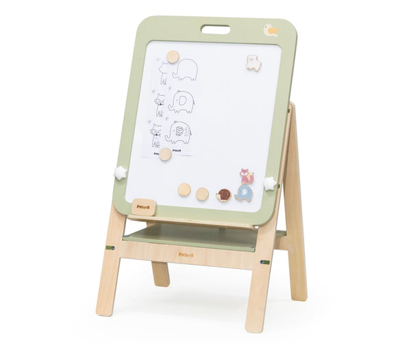 Große doppelseitige Holztafel für Kinder