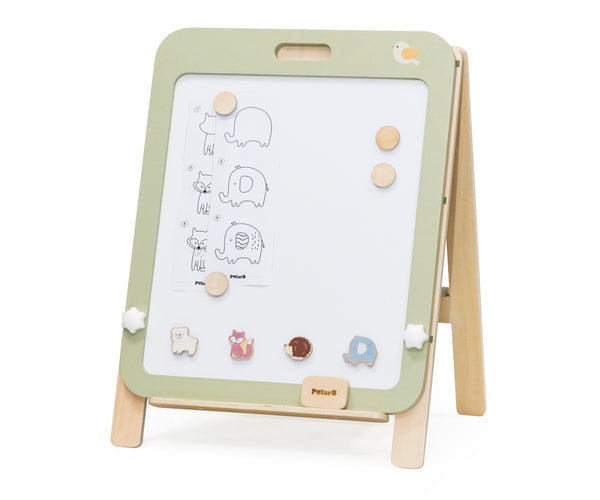 Große doppelseitige Holztafel für Kinder