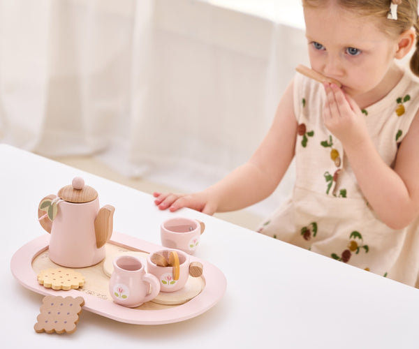 Hölzernes Kaffee- und Teeset - Spielgeschirr