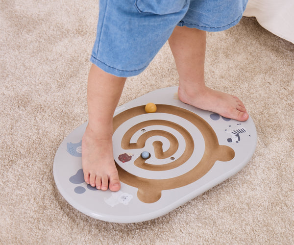 Buntes Labyrinth-Balancierspiel aus Holz für Kinder