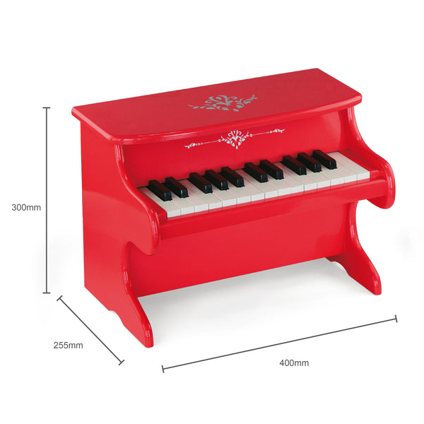Punainen ensimmäinen piano lapselle.