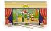 Viga 56005 Magnetic Theatre -leikkisetti, jossa on pieni teatterilava, nukkeja ja rekvisiittaa.