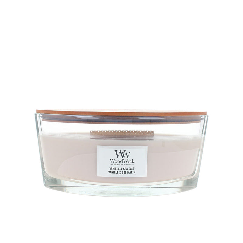 Woodwick Candle #Vanilla & Salt Sea 453.6 Gr | Vuodevaatteet.fi